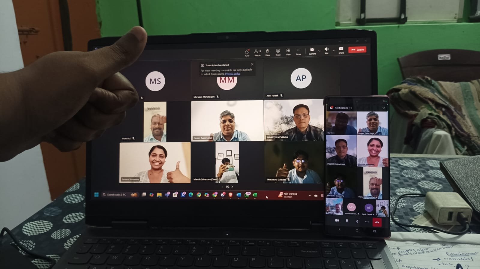 Sales training session with a speaker